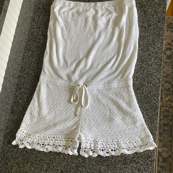 Lilly Pulitzer White Strapless Romper Large - Picture 2 of 9